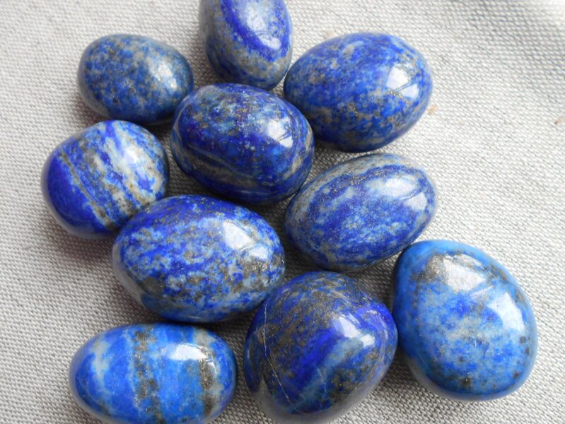 Lapis lazuris, lazurīts, gluds, L-XL izmērs